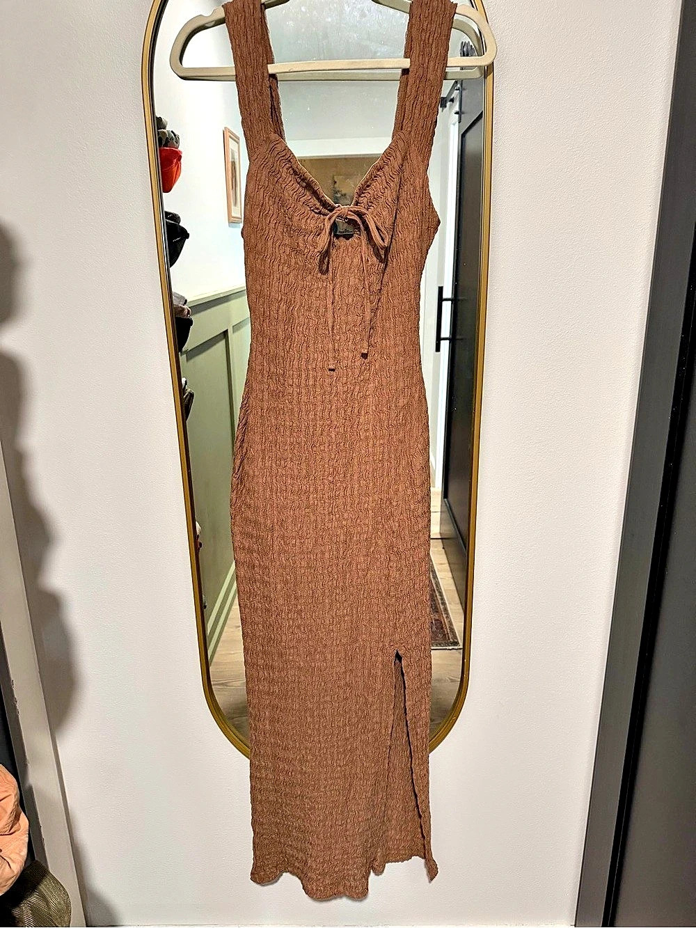 FP Beach Cierra Earth Brown Maxi Dress Size XS NWT